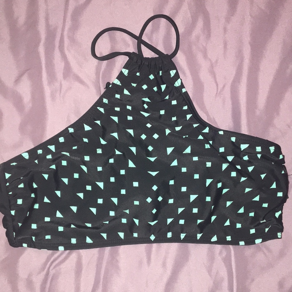 Geometric cutout swimsuit top